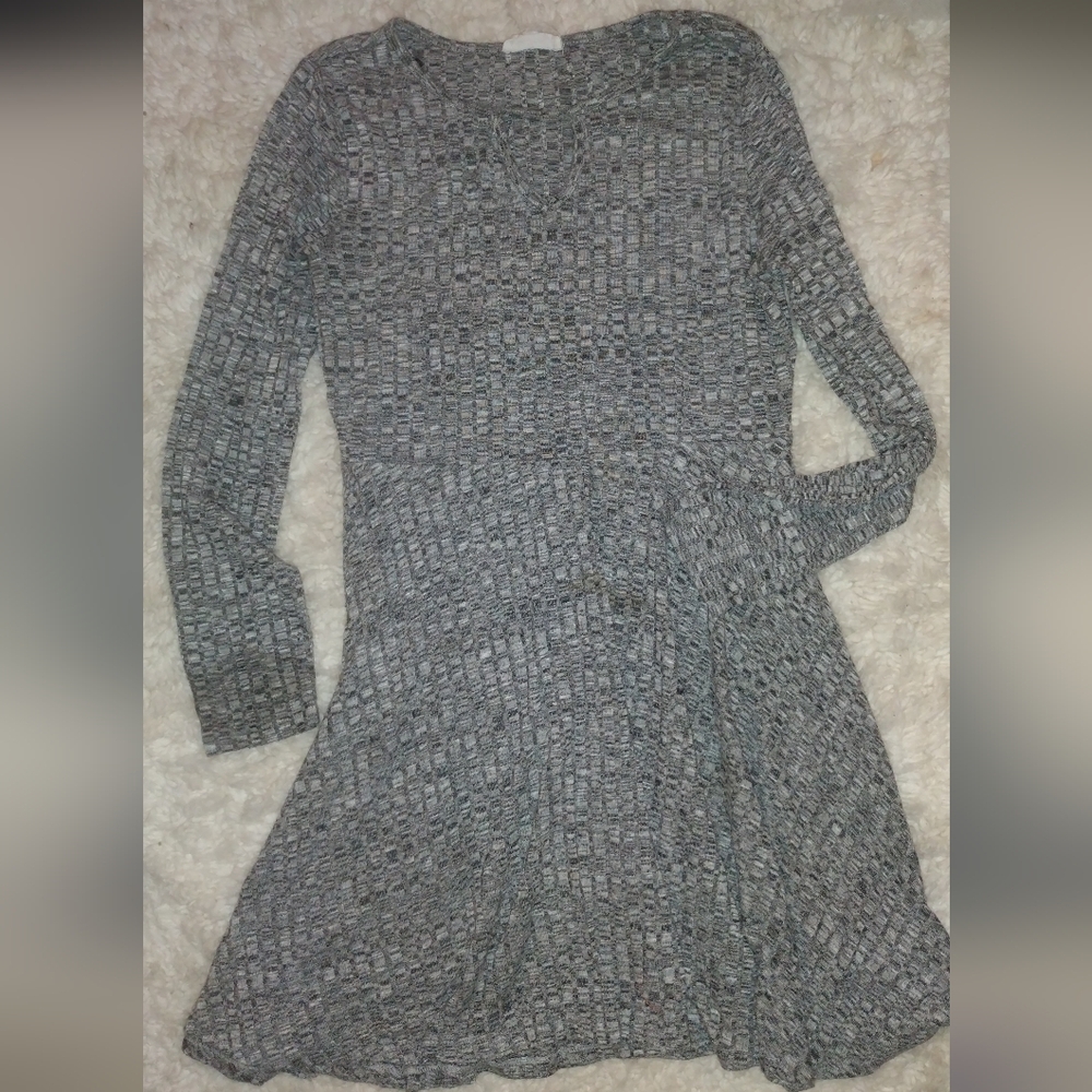 Cloud chaser gray long sleeve dress